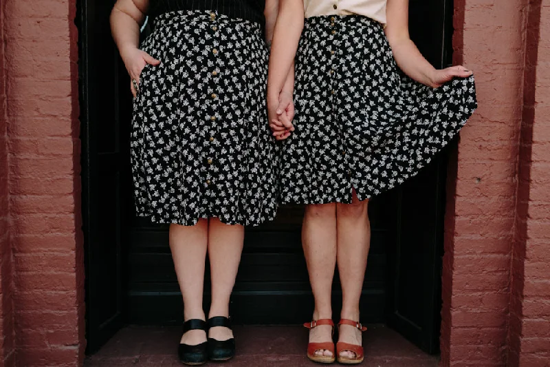 Bae Skirt in Black Rose Crepe