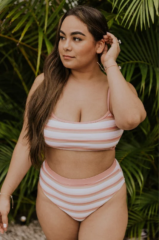 The Sun Kissed Stripe Swim Top