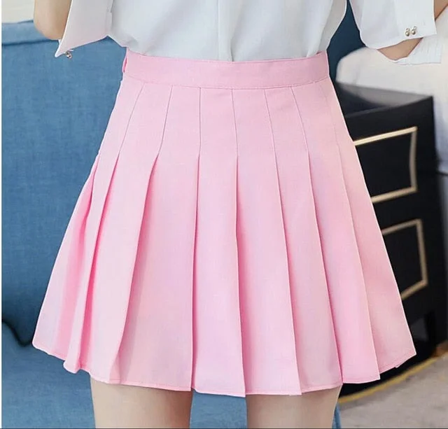 Women Pleated Skirt Harajuku Preppy Style Plaid Skirts Mini Cute Japanese School Uniforms Ladies Jupe Kawaii Skirt Saia Faldas