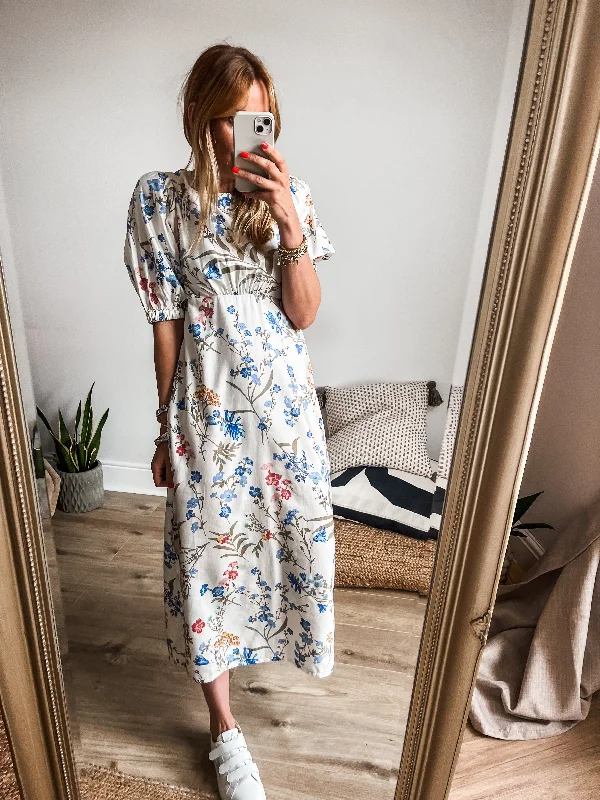 b.young Milda Long Floral Dress PREMIUM BRAND