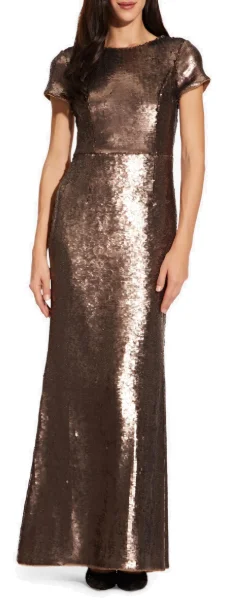 Metallic Sequin Mermaid Gown