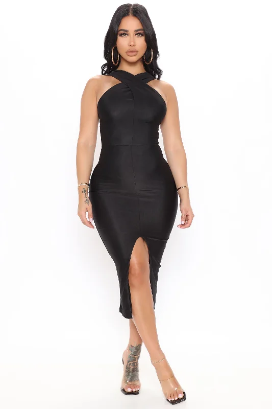 Selene Midi Dress - Black