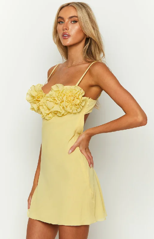 Sindy Yellow Mini Dress