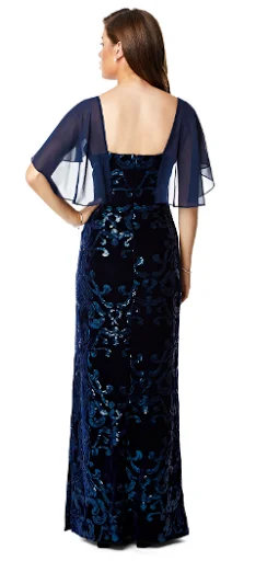 Tala Sequin Velvet Gown