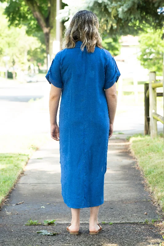 The Katie T-shirt Dress in Royal Blue