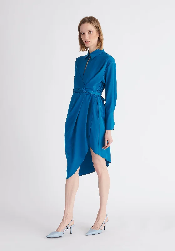 Asymmetric Hem Shirt Dress