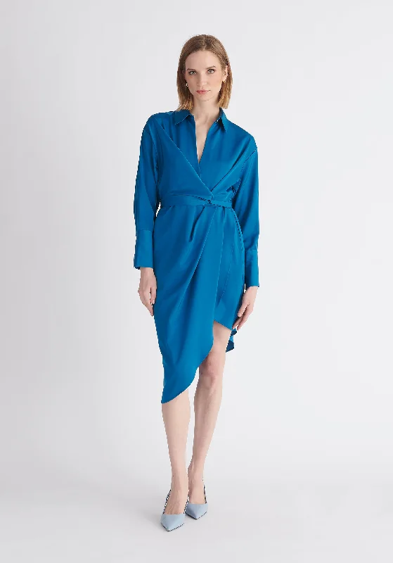 Asymmetric Hem Shirt Dress