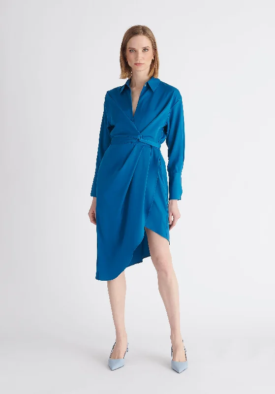 Asymmetric Hem Shirt Dress