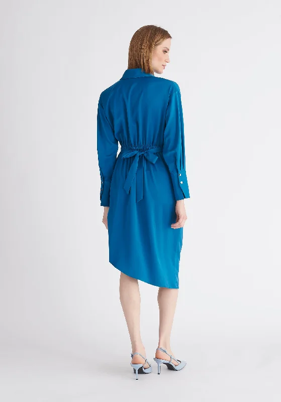 Asymmetric Hem Shirt Dress