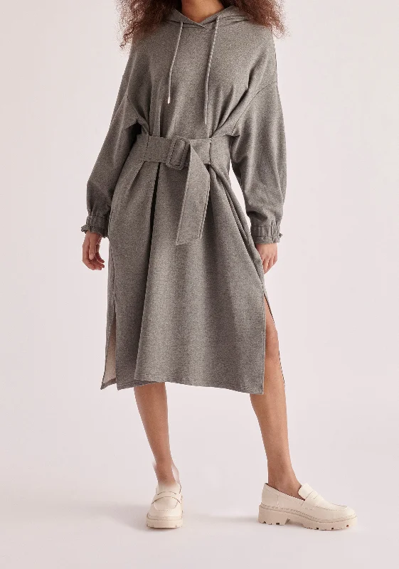 Belted Hoodie Dress