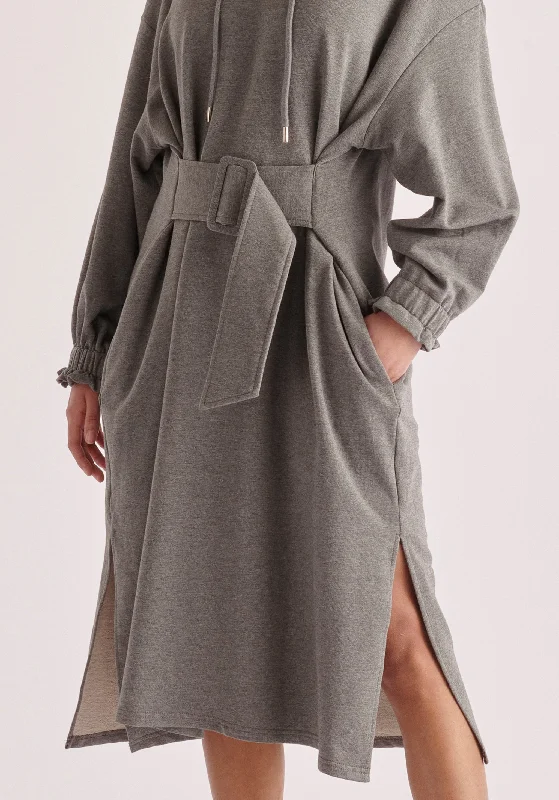 Belted Hoodie Dress