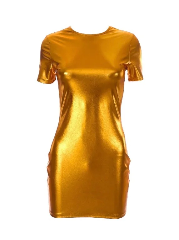 Golden Mini Dress