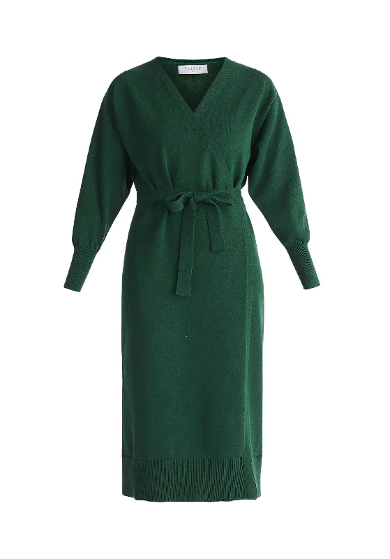 Knitted Wrap Dress