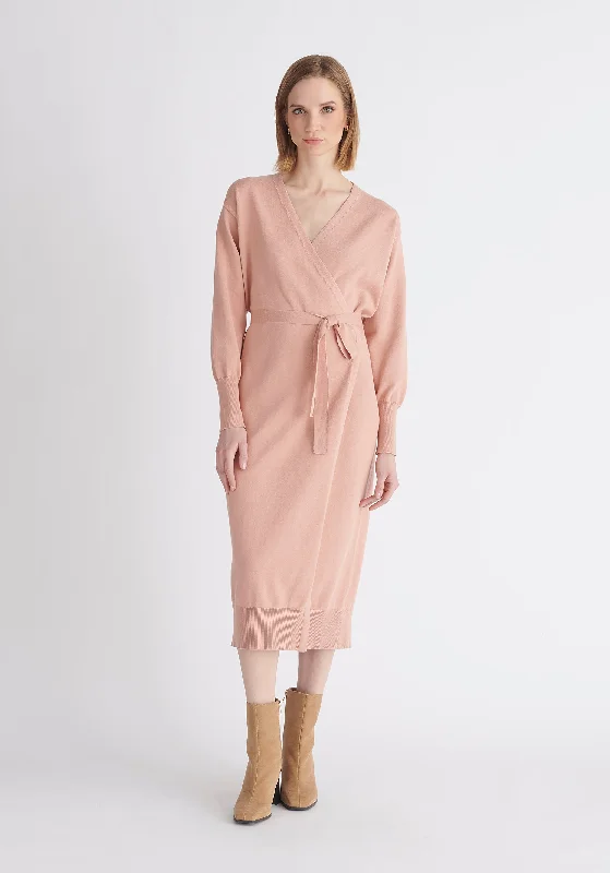 Knitted Wrap Dress