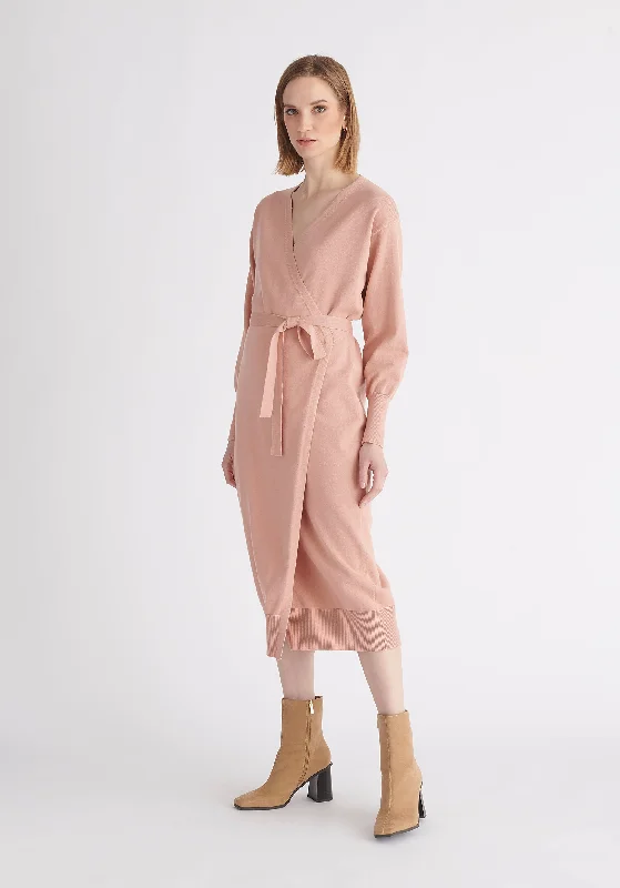 Knitted Wrap Dress