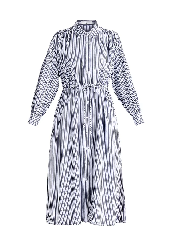 Striped Button Shirt Dress